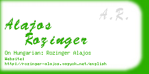 alajos rozinger business card